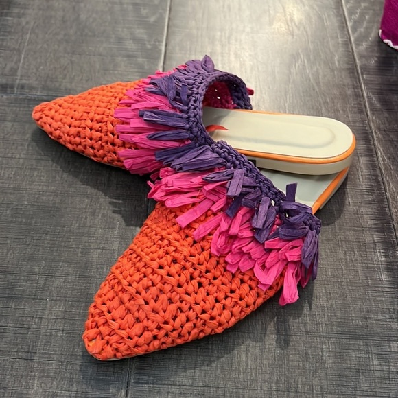 NWOT SPRING STRAW OR PAPER !!HANDMADE  SHOES SIZE 39 best fits size 8 - Picture 5 of 15